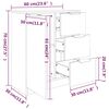 vidaXL Ντουλάπι Μαύρο 60 x 30 x 70 εκ. από Επεξεργασμένο Ξύλο