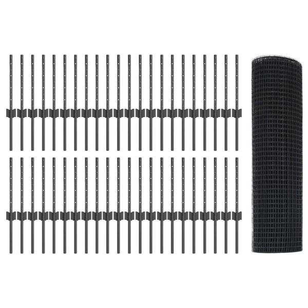 vidaXL &Tau;&epsilon;&nu;&tau;ώ&tau;&omicron; &mu;&epsilon; &sigma;&tau;ή&rho;&iota;&gamma;&mu;&alpha; &Gamma;&kappa;&rho;&iota; 0,4 x 100 &mu; &Chi;ά&lambda;&upsilon;&beta;&alpha;&sigmaf; &kappa;&alpha;&iota; PVC