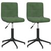 vidaXL Καρέκλες Τραπεζαρίας Περιστρ. 2 τεμ. Σκούρο Πράσινο Βελούδινες