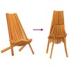 vidaXL Φορητές καρέκλες κήπου 2 pcs Καφέ 56 x 69 x 84 μ