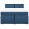 vidaXL Κρεβάτι Boxspring με Στρώμα Μπλε 160x200 εκ. Υφασμάτινο