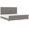 vidaXL &Sigma;&kappa;&epsilon;&lambda;&epsilon;&tau;ό&sigmaf; &Kappa;&rho;&epsilon;&beta;&alpha;&tau;&iota;&omicron;ύ &mu;&epsilon; &kappa;&epsilon;&phi;&alpha;&lambda;ά&rho;&iota; Taupe 200 x 200 cm ύ&phi;&alpha;&sigma;&mu;&alpha;
