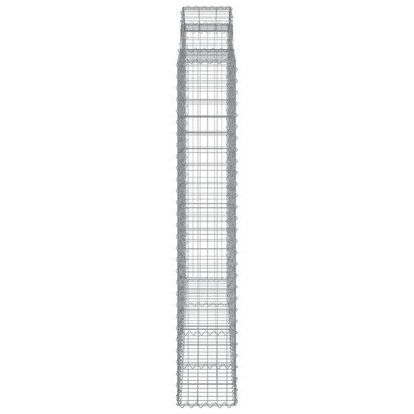 vidaXL Συρματοκιβώτια Τοξωτά 3 τεμ. 200x30x180/200 εκ. Γαλβαν. Ατσάλι