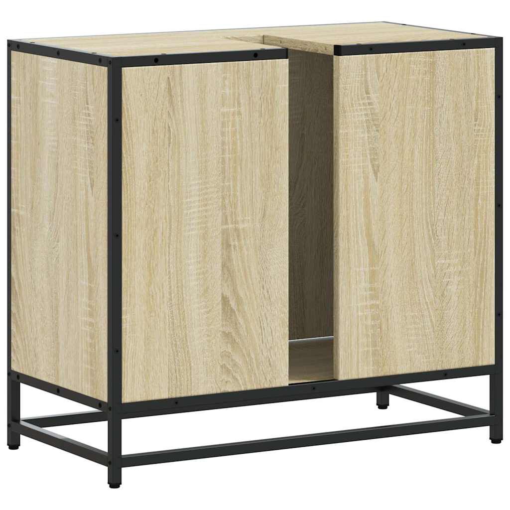 vidaXL Ντουλάπι Νιπτήρα Μπάνιου Sonoma Δρυς 65x33x60 εκ. Επεξ. Ξύλο