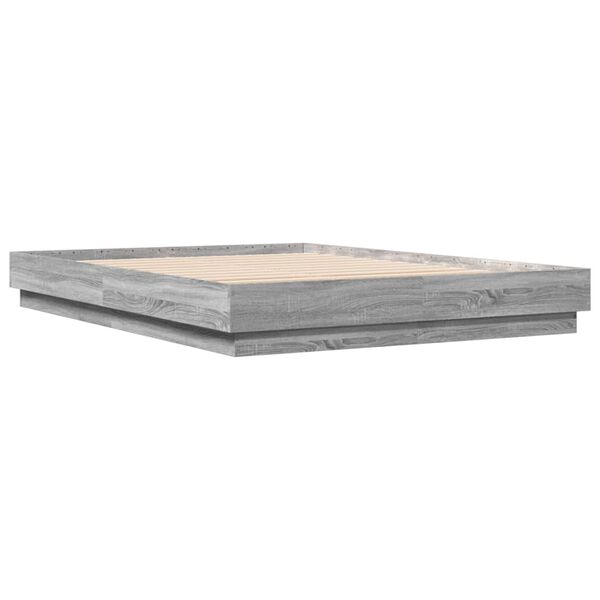 vidaXL Πλαίσιο Κρεβατιού Γκρι Sonoma 150x200 εκ. Επεξεργασμένο Ξύλο