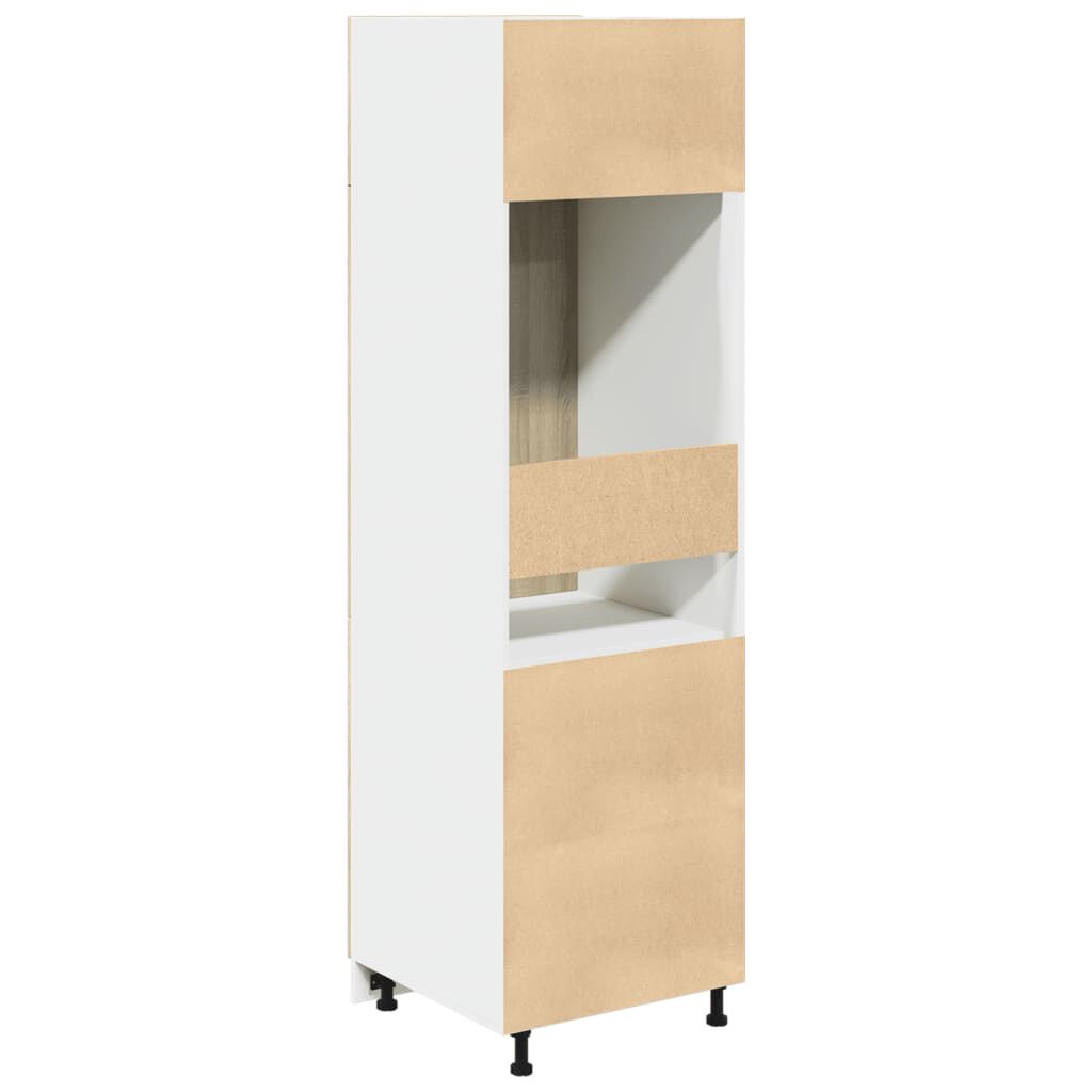 vidaXL Ντουλάπι Ψυγείου Lyon Sonoma Δρυς 60x57x207εκ.
