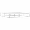 vidaXL Πλαίσιο κρεβατιού χωρίς στρώμα Λευκό 200x200 cm Μεταλλικό