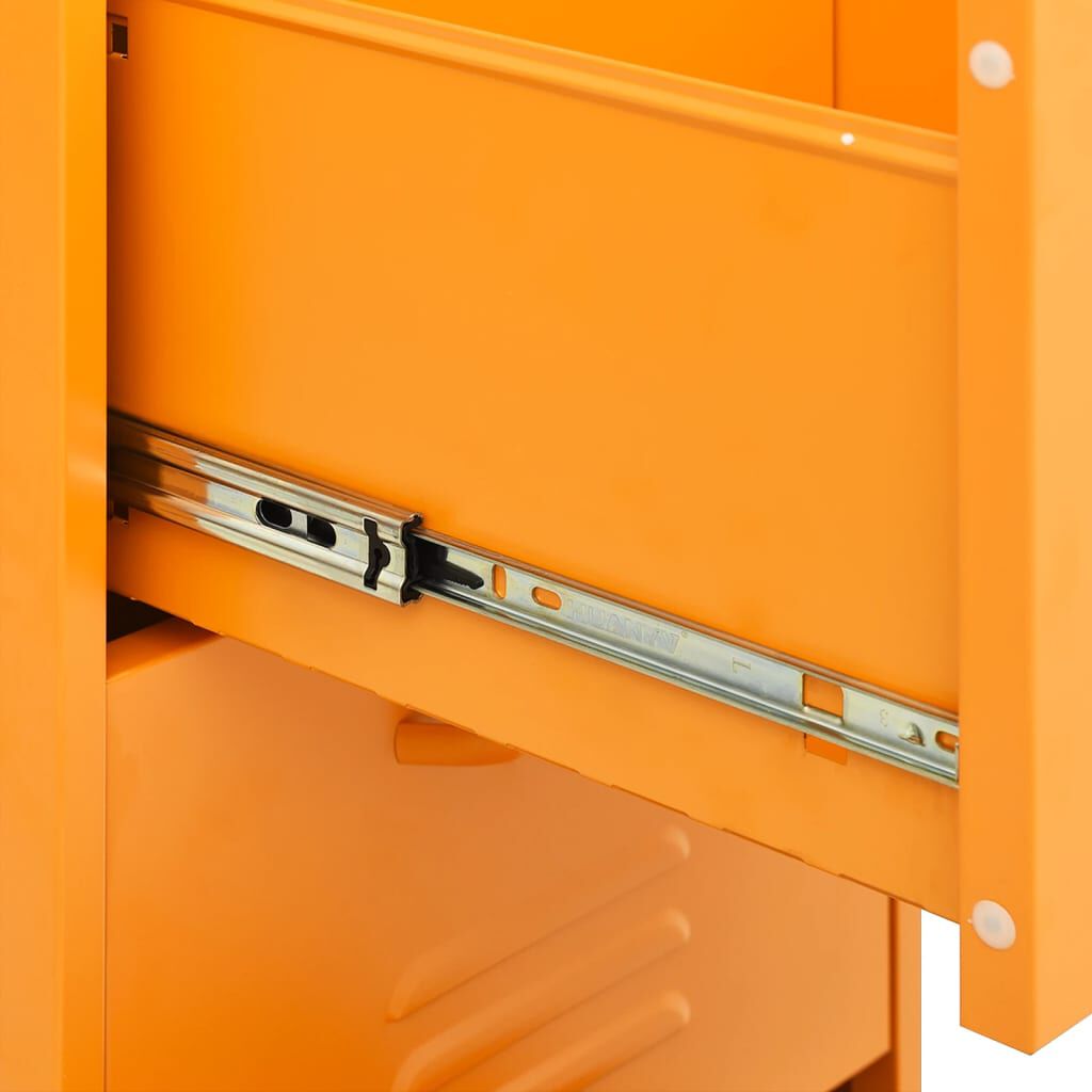 vidaXL Ντουλάπι Αποθήκευσης Μουσταρδί 42,5 x 35 x 101,5 εκ. από Ατσάλι