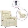 vidaXL Πολυθρόνα Μασάζ Ηλεκτρική Κρεμ από Συνθετικό Δέρμα