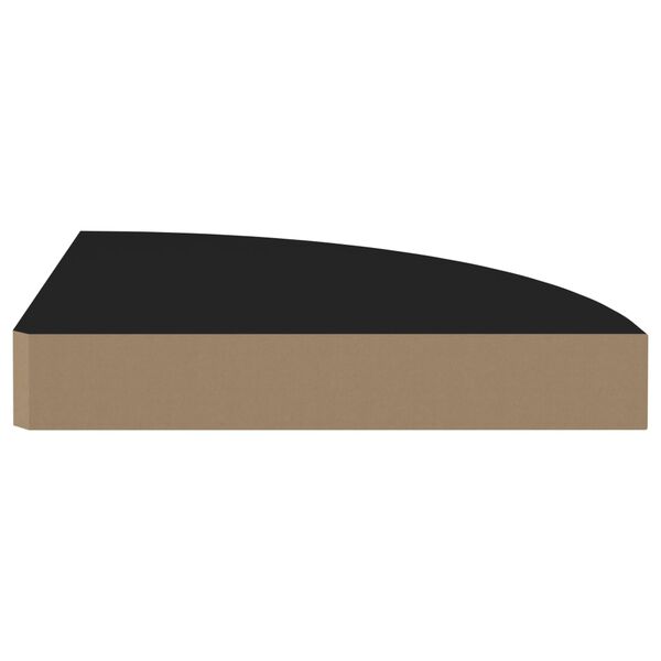 vidaXL Ράφια Τοίχου 4 τεμ. Μαύρα 25x25x3,8 εκ. από MDF