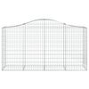 vidaXL Συρματοκιβώτια Τοξωτά 5 τεμ. 200x50x100/120 εκ. Γαλβαν. Ατσάλι