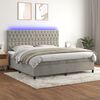 vidaXL &Kappa;&rho;&epsilon;&beta;ά&tau;&iota; Boxspring &mu;&epsilon; &Sigma;&tau;&rho;ώ&mu;&alpha; & LED &Alpha;&nu;.&Gamma;&kappa;&rho;&iota; 200x200 &epsilon;&kappa;. &Beta;&epsilon;&lambda;&omicron;ύ&delta;&iota;&nu;&omicron;
