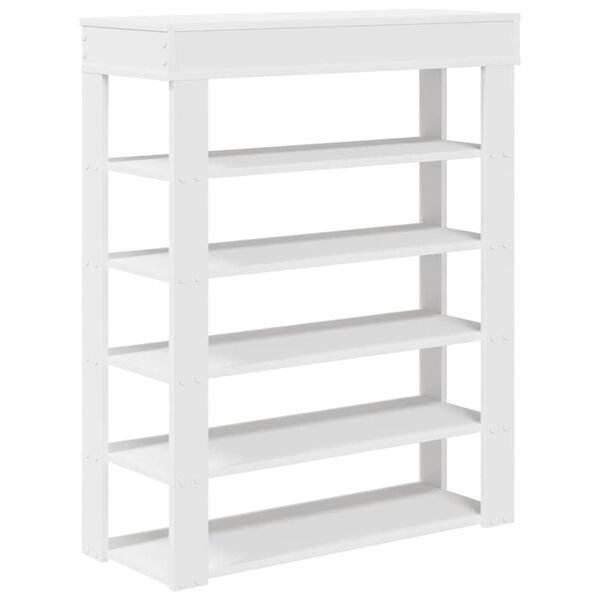 Ράφι παπουτσιών vidaXL Λευκό 80x30x98 cm Κατασκευασμένο ξύλο