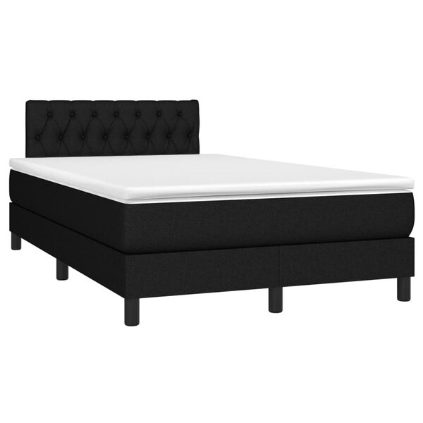vidaXL &Kappa;&rho;&epsilon;&beta;ά&tau;&iota; Boxspring &mu;&epsilon; &Sigma;&tau;&rho;ώ&mu;&alpha; & LED &Mu;&alpha;ύ&rho;&omicron; 120x200 &epsilon;&kappa;. &Upsilon;&phi;&alpha;&sigma;&mu;ά&tau;&iota;&nu;&omicron;