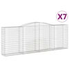 vidaXL Συρματοκιβώτια Τοξωτά 7 τεμ. 400x50x140/160 εκ. Γαλβαν. Ατσάλι