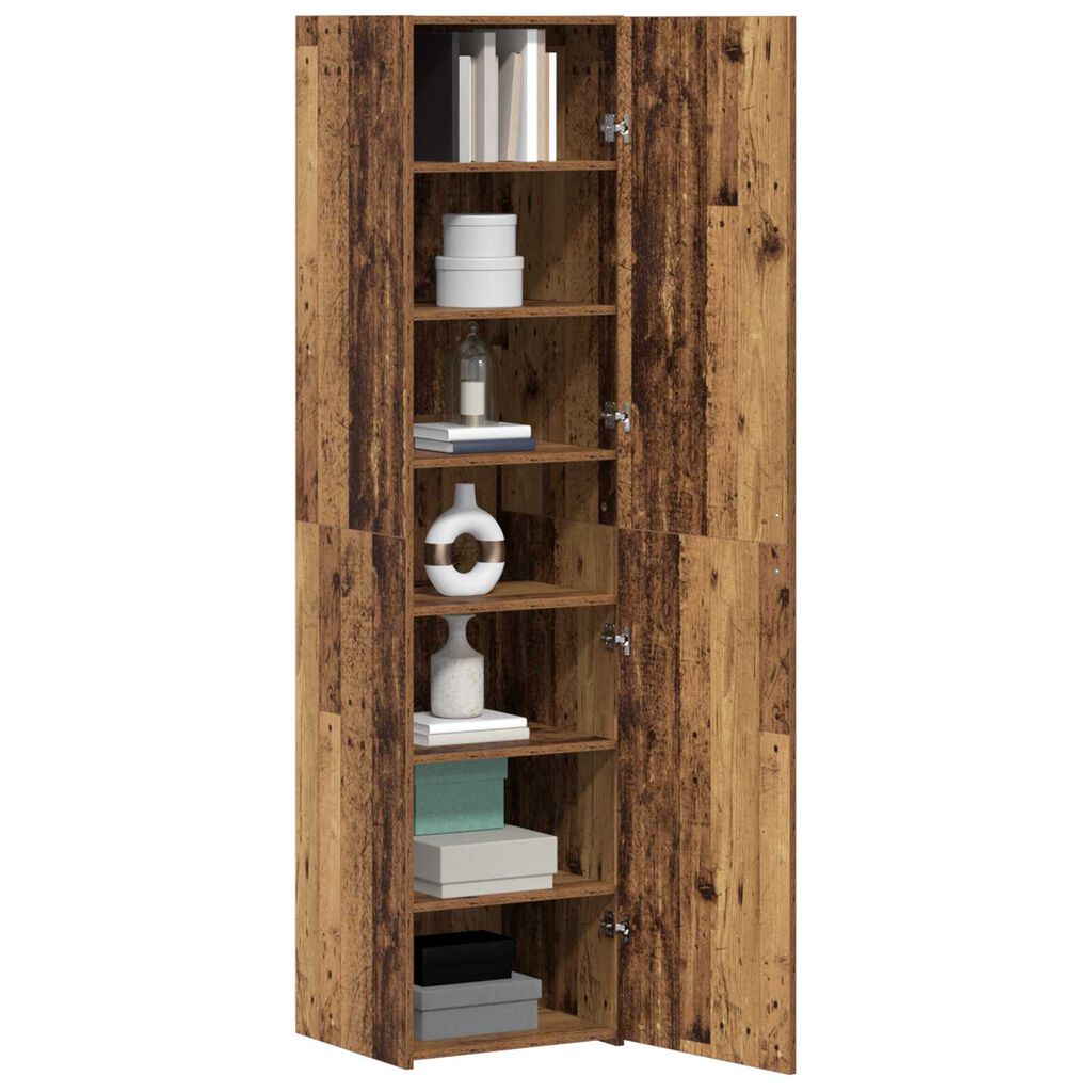 vidaXL Υψηλόμπαρο Φθαρμένο Ξύλο 45x42.5x185 εκ. MDF