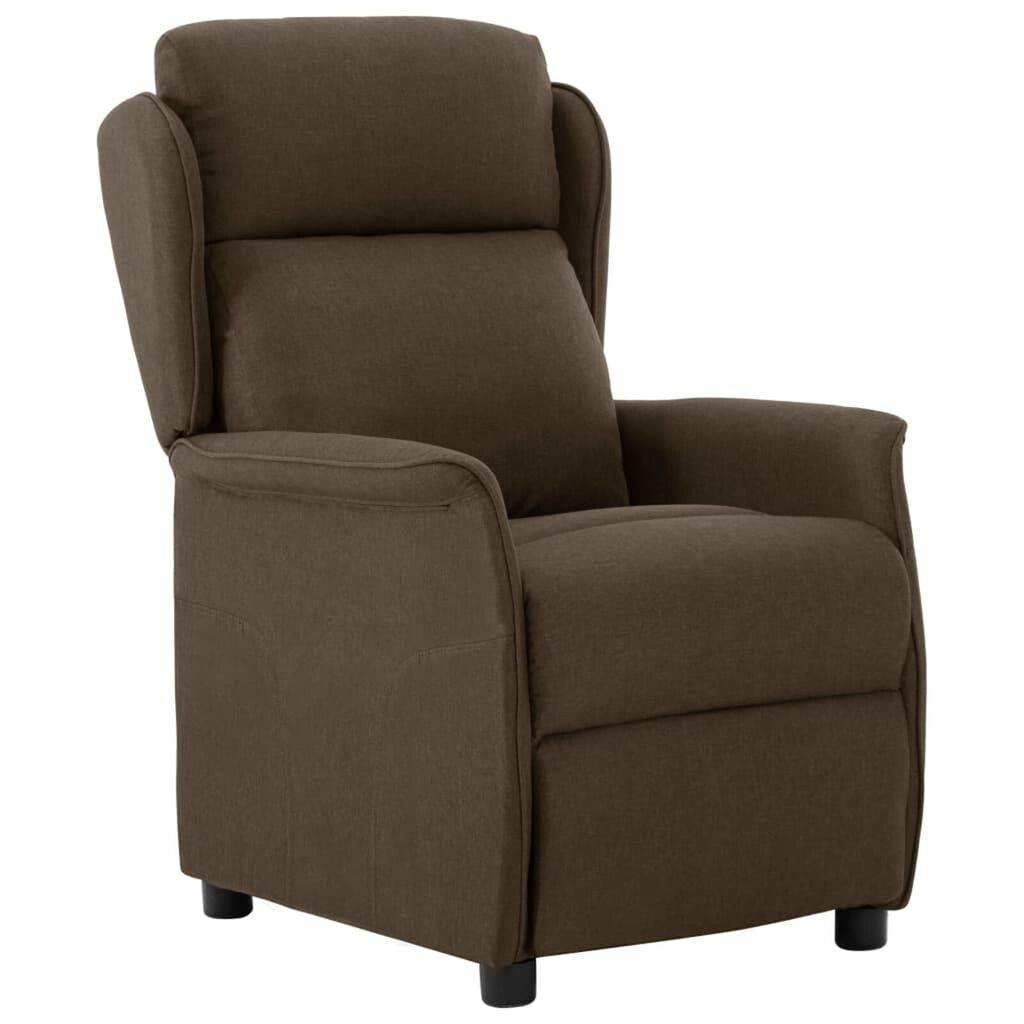 vidaXL Πολυθρόνα Ανακλινόμενη Καφέ 67,5x93,5x101,5 εκ Υφασμάτινη