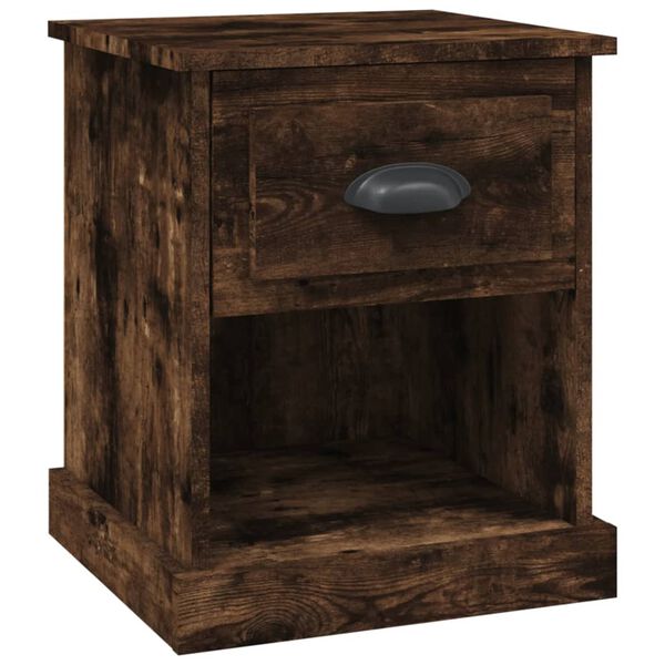 vidaXL Κομοδίνο Καπνιστή δρυς 39x39x47,5 εκ. από Επεξεργασμένο Ξύλο
