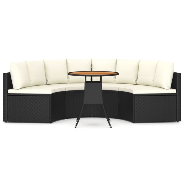 vidaXL &Sigma;&alpha;&lambda;ό&nu;&iota; &Kappa;ή&pi;&omicron;&upsilon; 5 &Tau;&epsilon;&mu;&alpha;&chi;ί&omega;&nu; &Mu;&alpha;ύ&rho;&omicron; &alpha;&pi;ό &Sigma;&upsilon;&nu;&theta;&epsilon;&tau;&iota;&kappa;ό &Rho;&alpha;&tau;ά&nu; &mu;&epsilon; &Mu;&alpha;&xi;&iota;&lambda;ά&rho;&iota;&alpha;