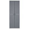 vidaXL Ντουλάπι Αποθήκευσης Κήπου Γκρι 65x45x172 εκ. από Ρατάν PP