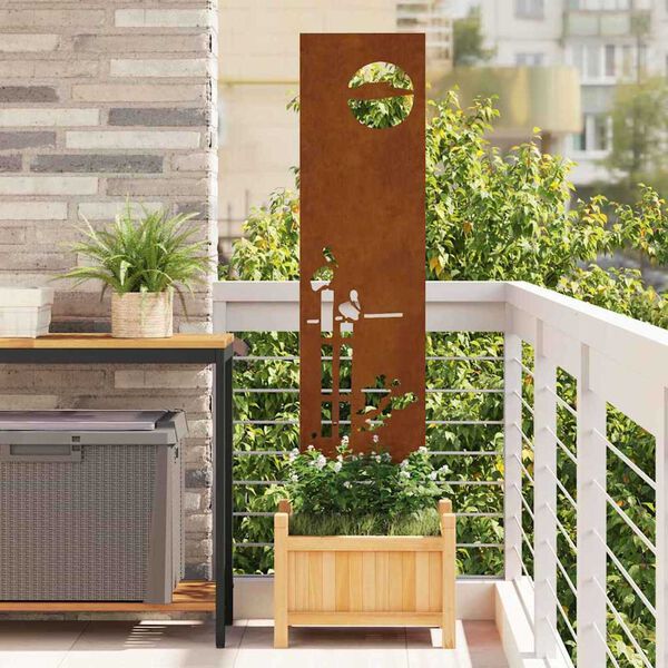 vidaXL Διακοσμητική Πλάκα Κήπου Άλλο Σκ rusty 32 x 140 εκ