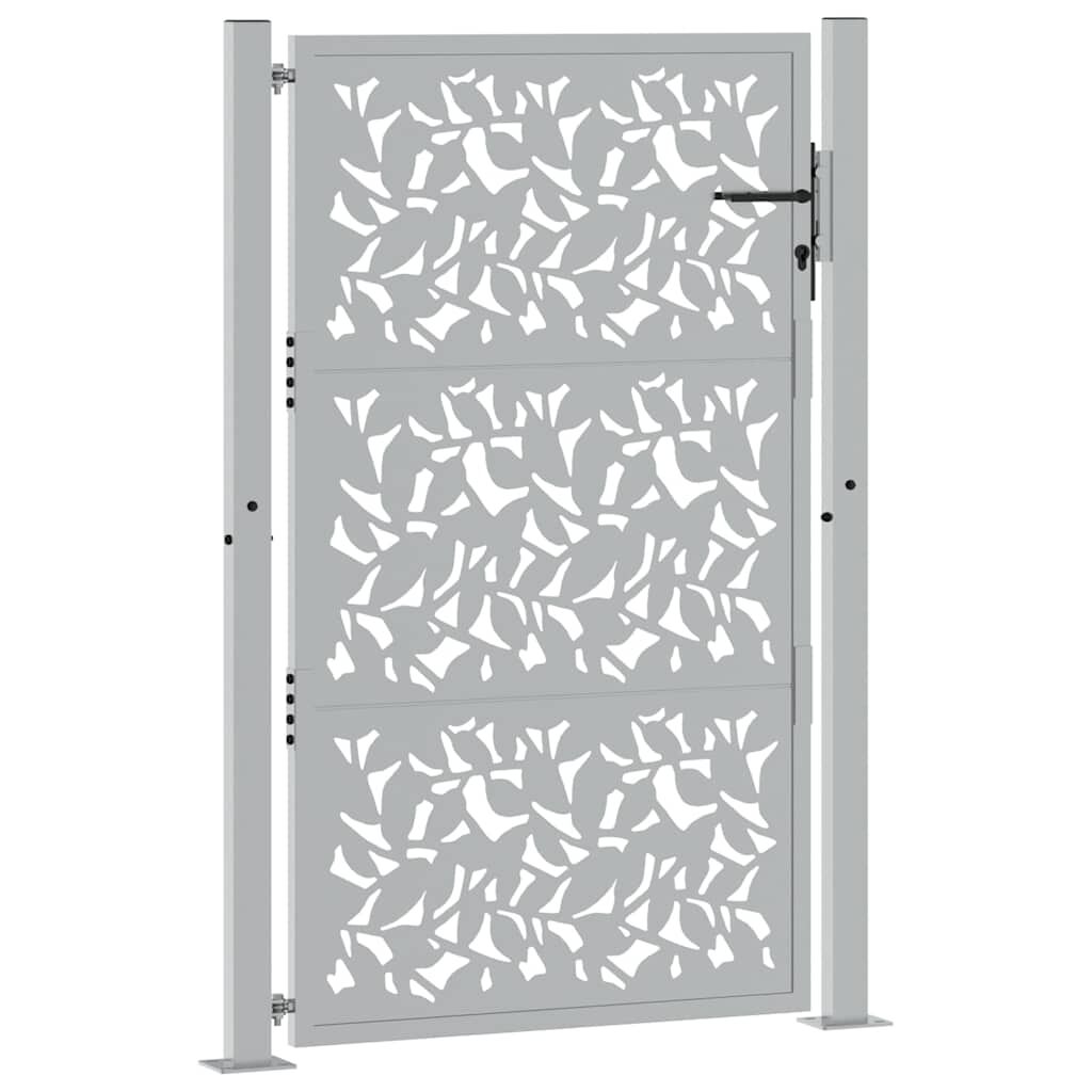 vidaXL Πύλη κήπου 105x155 cm από χάλυβα με φύλλα καιρικές συνθήκες