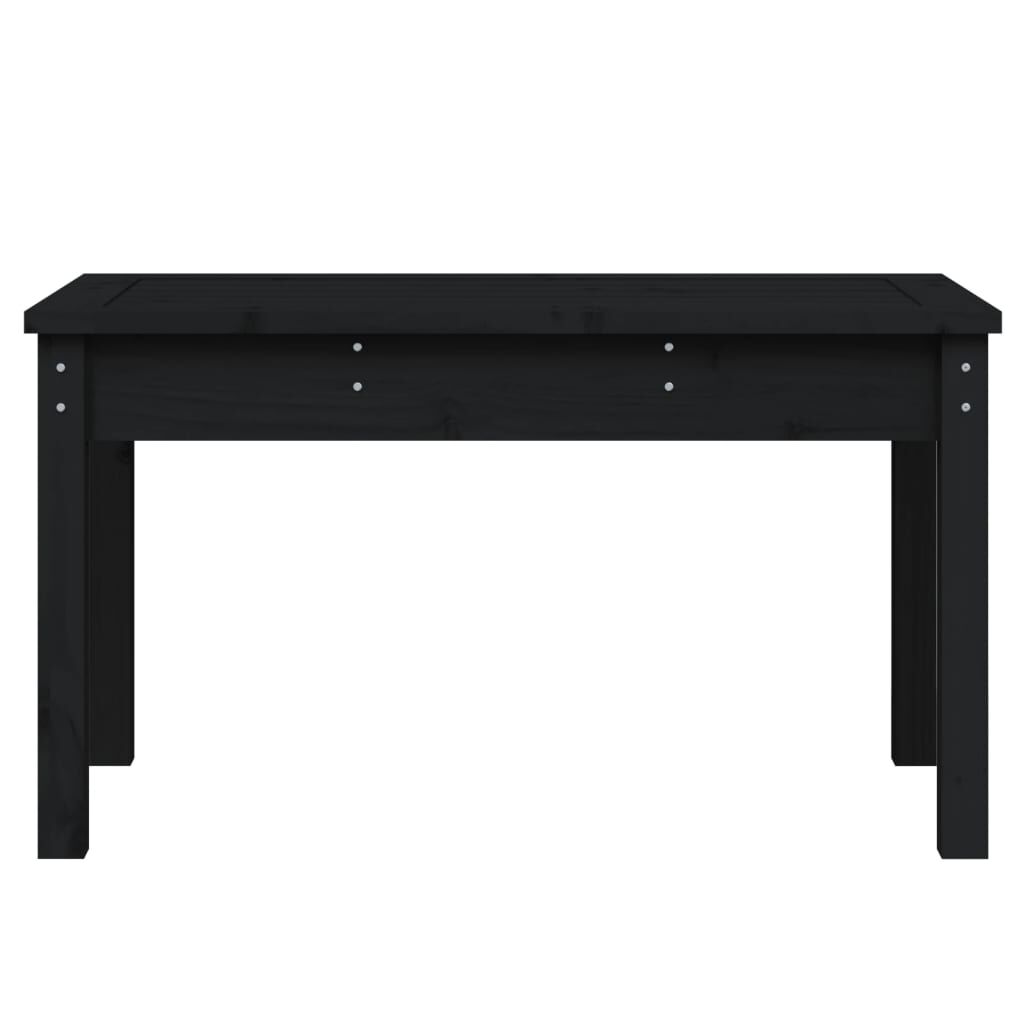 vidaXL Παγκάκι Κήπου Μαύρο 80x44x45 εκ. από Μασίφ Ξύλο Πεύκου