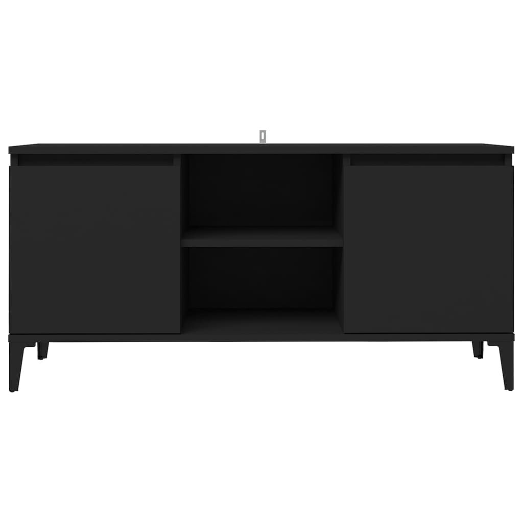 vidaXL Έπιπλο Τηλεόρασης Μαύρο 103,5x35x50 εκ. με Μεταλλικά Πόδια