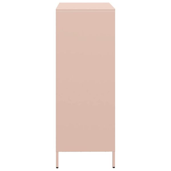 vidaXL Ντουλάπα Ροζ 68x39x103,5 εκ. από Χάλυβα