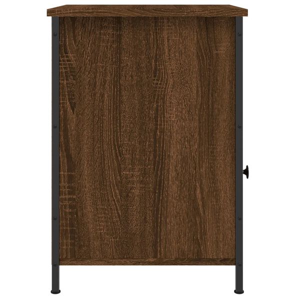 vidaXL Κομοδίνα 2 τεμ. Καφέ Δρυ 40x42x60 εκ. από Επεξεργ. Ξύλο
