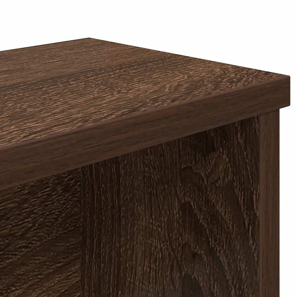 vidaXL Ράφι κουζίνας στοιβαζόμενο καφέ δρυς 50x15x16 εκ.