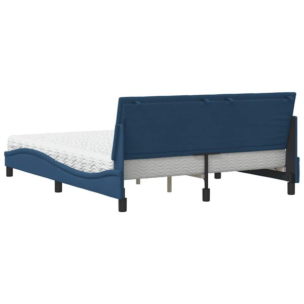 vidaXL Κρεβάτι Μπλε 160x200 εκ. Υφασμάτινο