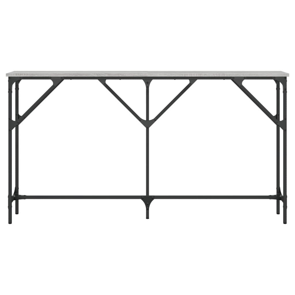vidaXL Τραπέζι Κονσόλα Γκρι Sonoma 140 x 23 x 75 εκ. Επεξεργ. από Ξύλο