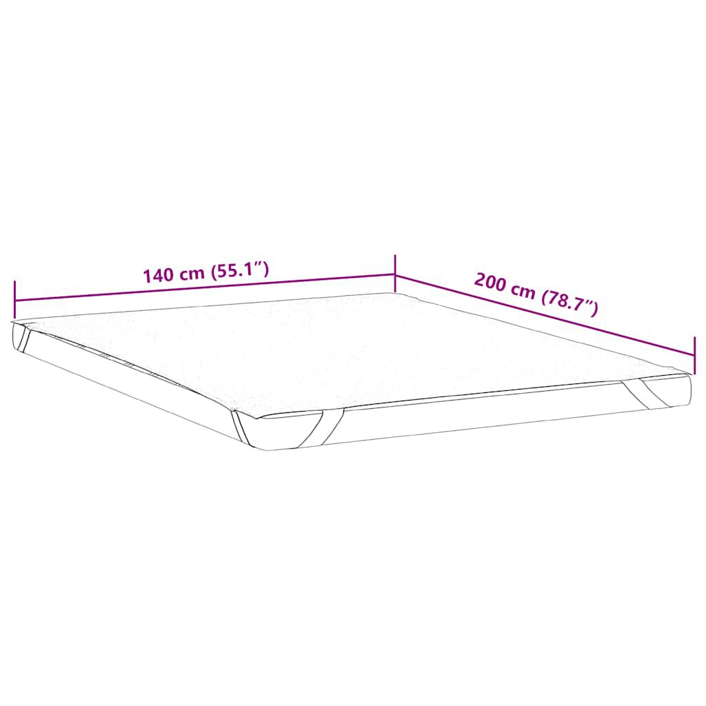 vidaXL Προστατευτικό στρώματος Λευκό 140x200 εκ. Αδιάβροχο