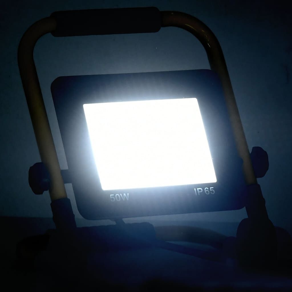 vidaXL Προβολέας LED με Λαβή Ψυχρό Λευκό 50 W