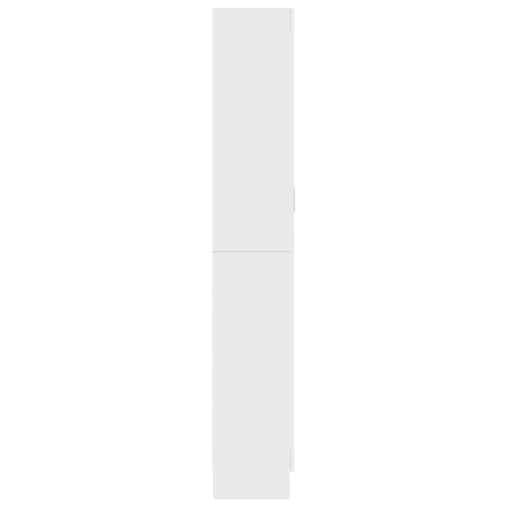 vidaXL Βιτρίνα Λευκή 82,5 x 30,5 x 185,5 εκ. Επεξ. Ξύλο