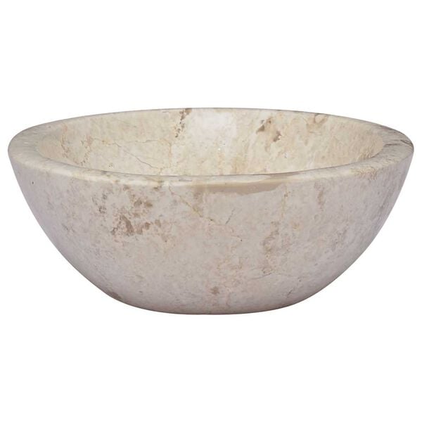 vidaXL Νιπτήρας Κρεμ 53 x 40 x 15 εκ. Μαρμάρινος