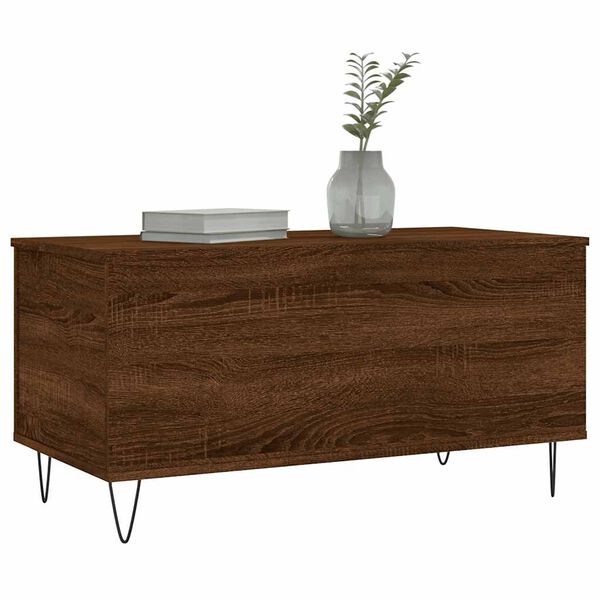 vidaXL Τραπεζάκι Σαλονιού Καφέ Δρυς 90x44,5x45 εκ. Επεξεργασμένο Ξύλο