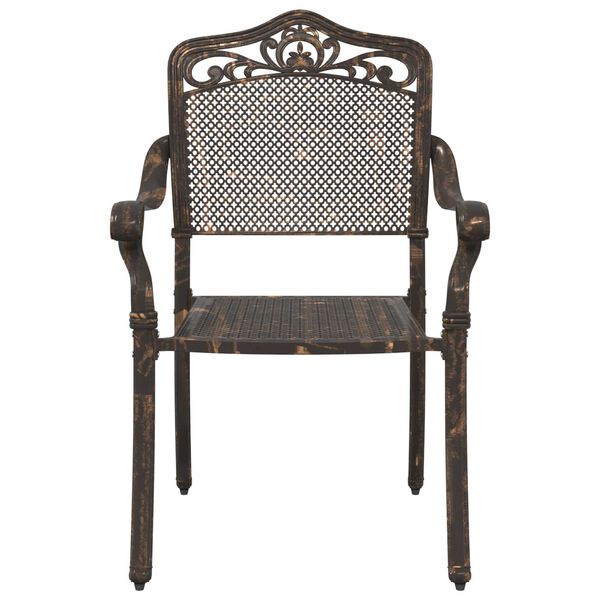 vidaXL Καρέκλα Κήπου 2 pcs Μπρονζέ 55 x 56.5 x 91εκ Αλουμίνιο
