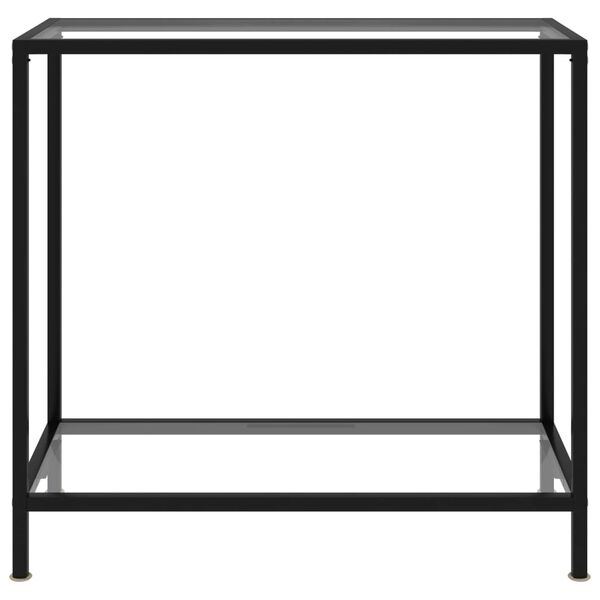 vidaXL Τραπέζι Κονσόλα Διαφανές 80 x 35 x 75 εκ. από Ψημένο Γυαλί