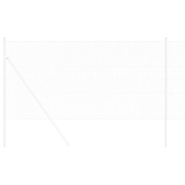 vidaXL Φράχτης Εξαγώνου Ασημί 1 x 100 m Γαλβανισμένος χάλυβας