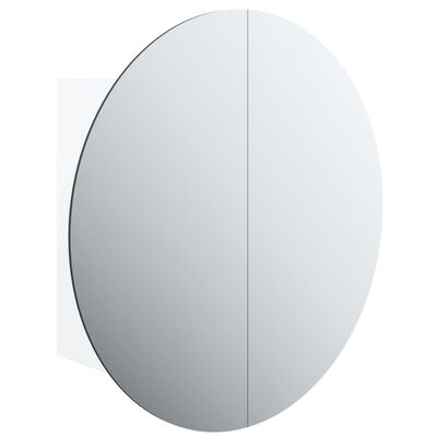 vidaXL Ντουλάπι Μπάνιου με Στρογγυλό Καθρέφτη&LED Λευκό 40x40x17,5 εκ.