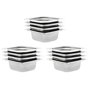 vidaXL &Lambda;&epsilon;&kappa;ά&nu;&epsilon;&sigmaf; Gastronorm 12 &tau;&epsilon;&mu;. GN 1/6 65 &chi;&iota;&lambda;. &alpha;&pi;ό &Alpha;&nu;&omicron;&xi;&epsilon;ί&delta;&omega;&tau;&omicron; &Alpha;&tau;&sigma;ά&lambda;&iota;