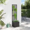 vidaXL Γλάστρα Μαύρο 35 x 30 x 135 εκ. Μέταλλο