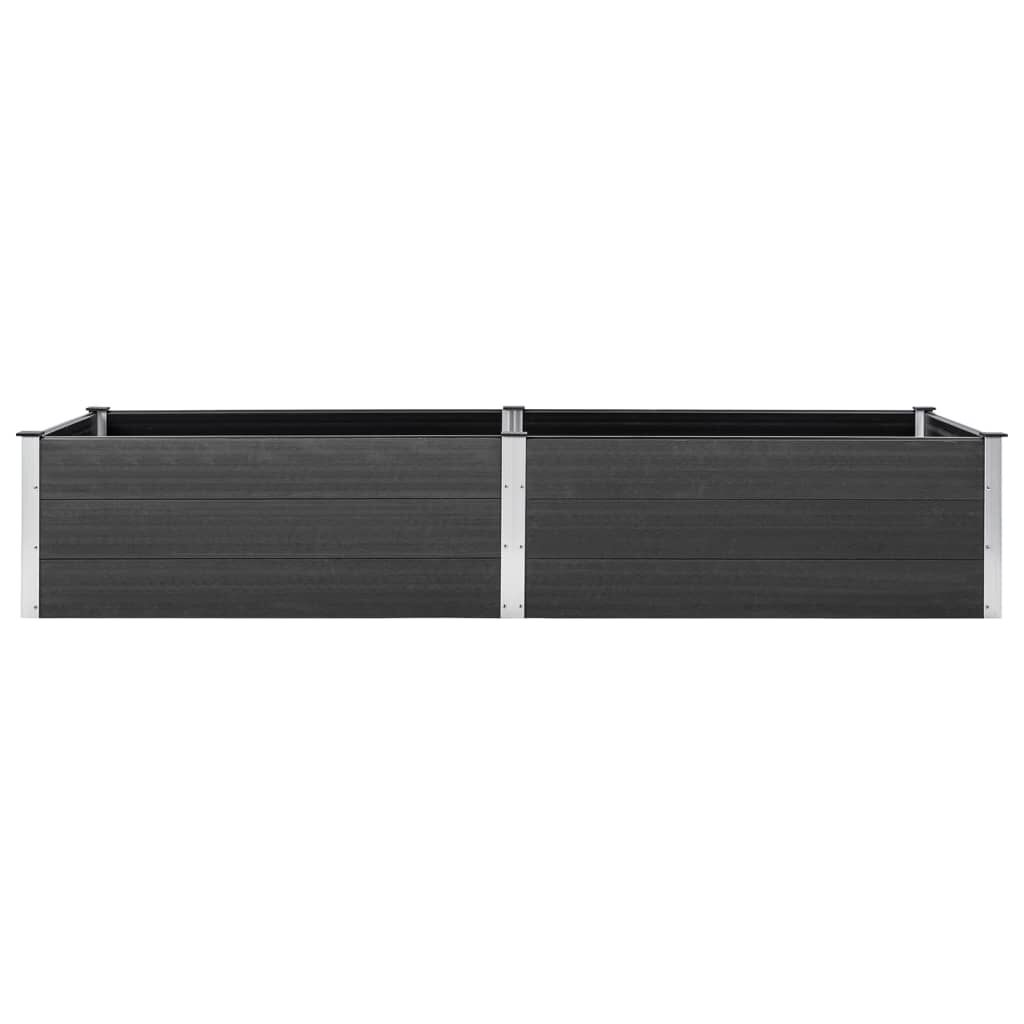 vidaXL Ζαρντινιέρα Υπερυψωμένη Γκρι 200 x 100 x 54 εκ. από WPC