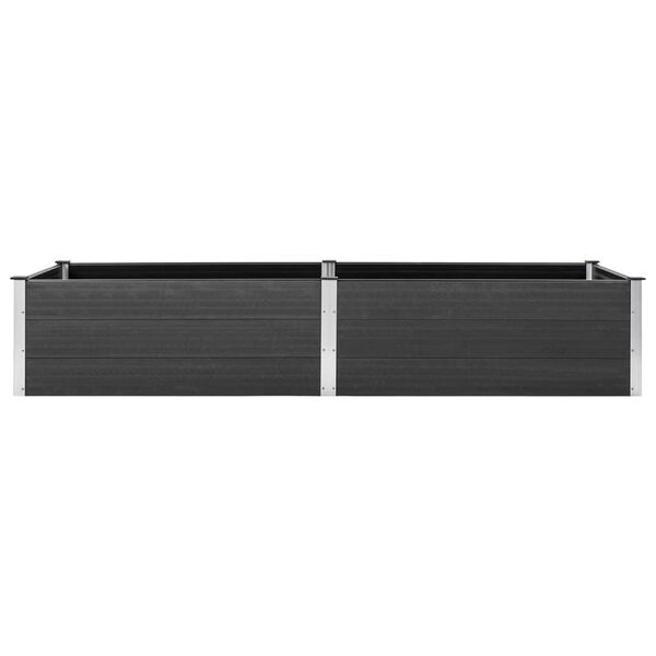 vidaXL Ζαρντινιέρα Υπερυψωμένη Γκρι 200 x 100 x 54 εκ. από WPC