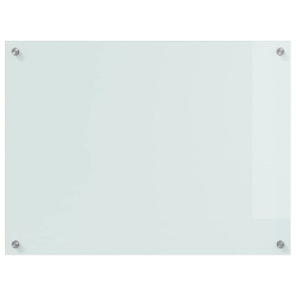 vidaXL Πίσω Πάνελ Κουζίνας Λευκό 80 x 60 cm σκληρυμένο γυαλί