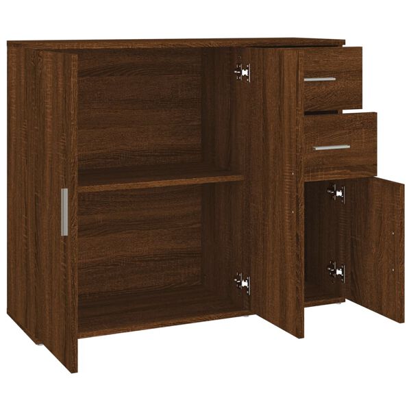 vidaXL Μπουφές Καφέ Δρυς 91x29,5x75 εκ. από Επεξεργασμένο Ξύλο