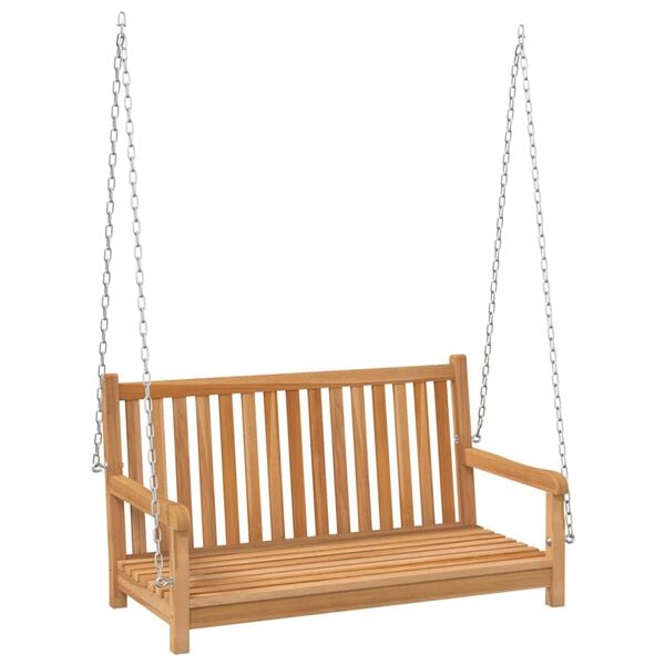 vidaXL Κούνια Κήπου 114 x 60 x 64 εκ. από Μασίφ Ξύλο Teak
