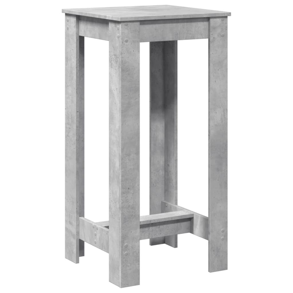 vidaXL Τραπέζι Μπαρ Γκρι Σκυροδέματος 51x50x103,5 εκ. Επεξ. Ξύλο